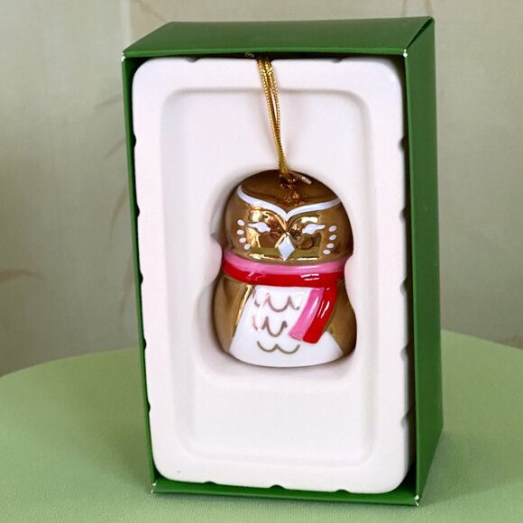 KATE SPADE BE JOLLY OWL ORNAMENT:NIB OWL